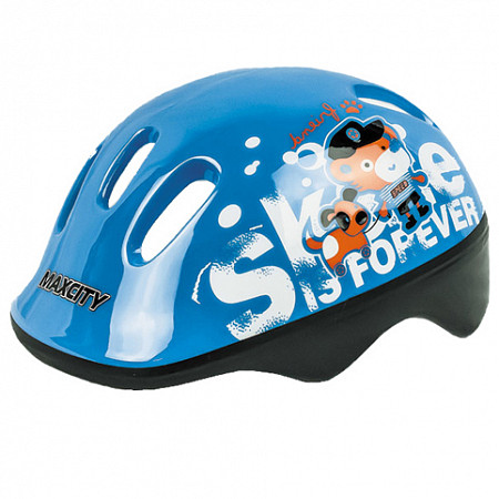 Шлем для роликовых коньков Maxcity Baby Teddy light blue
