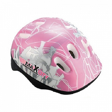Шлем для роликовых коньков Maxcity Baby City pink