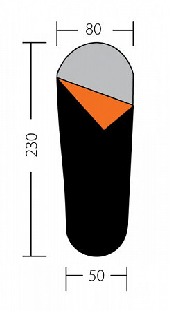 Спальный мешок BTrace Nord 3000 grey/orange