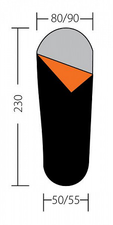 Спальный мешок BTrace Nord 5000 grey/orange
