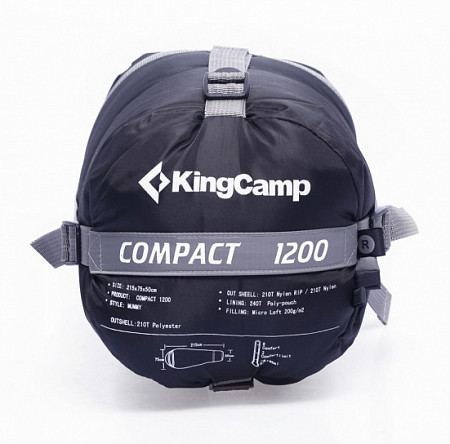 Спальный мешок KingCamp Compact 1200 (-8С) 3175 grey