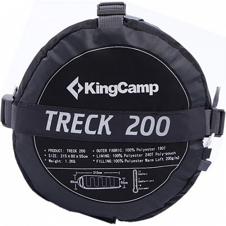 Спальный мешок KingCamp Trek 200 (-4С) 3191 grey