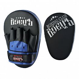На картинке изображен Лапы боксерские прямые БОЕЦЪ 211 black/blue Лапы боксерские прямые БОЕЦЪ 211 black/blue