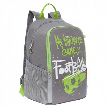 На картинке изображен Рюкзак школьный GRIZZLY RB-051-2 /3 grey Рюкзак школьный GRIZZLY RB-051-2 /3 grey