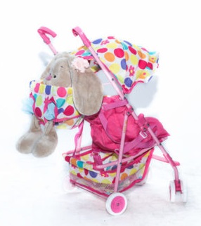 На картинке изображен Коляска для кукол RT 3500 light pink Коляска для кукол RT 3500 light pink