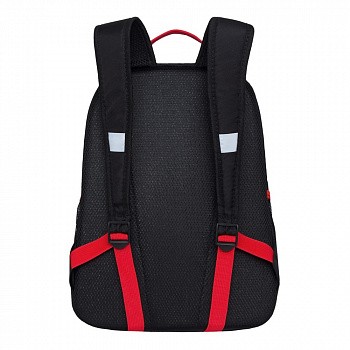 На картинке изображен Рюкзак школьный GRIZZLY RB-051-3 /1 black/red Рюкзак школьный GRIZZLY RB-051-3 /1 black/red