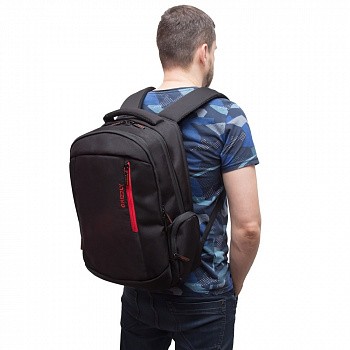 Городской рюкзак GRIZZLY RQ-012-1 /1 black/red