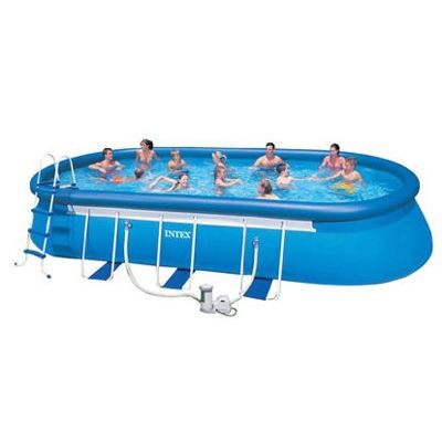 На картинке изображен Бассейн Intex Oval Frame 28194/54934/54432 Бассейн Intex Oval Frame 28194/54934/54432