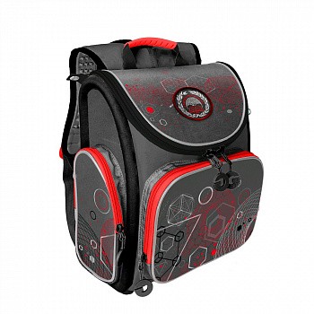 Рюкзак школьный GRIZZLY RAr-081-6 /2 black/blue