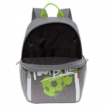 На картинке изображен Рюкзак школьный GRIZZLY RB-051-2 /3 grey Рюкзак школьный GRIZZLY RB-051-2 /3 grey