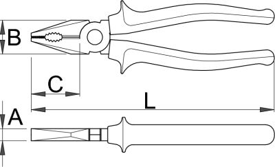 Плоскогубцы комбинированные Unior рукоятки BI 160 мм
