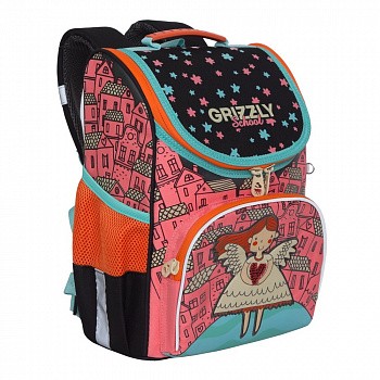 Рюкзак школьный GRIZZLY RAm-084-4 /1 pink/black