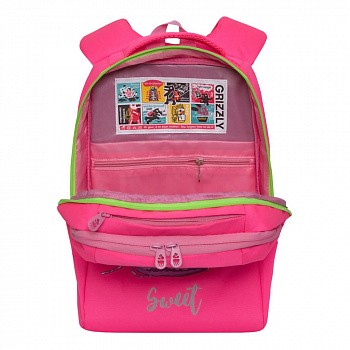 Рюкзак школьный GRIZZLY RG-066-1 /4 bright/pink