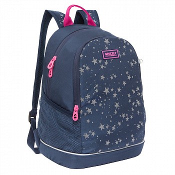 Рюкзак школьный GRIZZLY RG-063-3 /2 dark blue