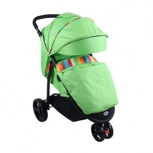 На картинке изображен Коляска BabyHit Trinity green strips Коляска BabyHit Trinity green strips