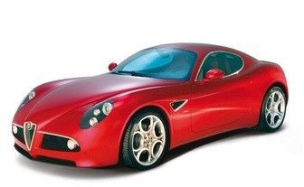 На картинке изображен Автомодель Bburago Alfa Romeo 8C Competizione 1:32 18-43004 Автомодель Bburago Alfa Romeo 8C Competizione 1:32 18-43004