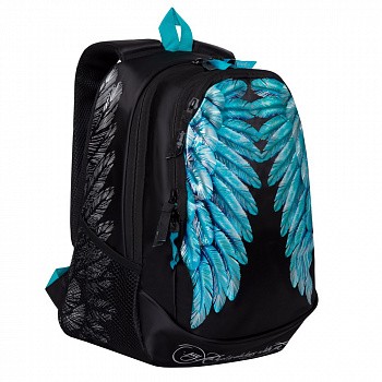 На картинке изображен Рюкзак школьный GRIZZLY RD-837-3 /1 light blue Рюкзак школьный GRIZZLY RD-837-3 /1 light blue
