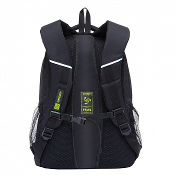 Рюкзак школьный GRIZZLY RU-934-5 /3 black/light green