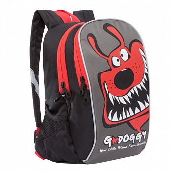 На картинке изображен Рюкзак детский GRIZZLY RK-079-3 /2 black/red Рюкзак детский GRIZZLY RK-079-3 /2 black/red