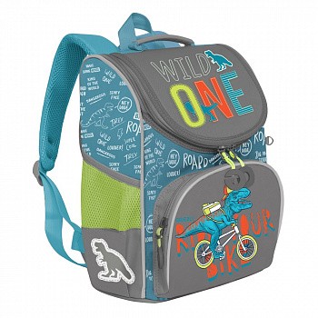 Рюкзак школьный GRIZZLY RAm-085-3 /1 grey/light blue