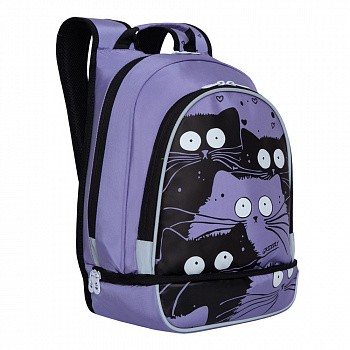 Рюкзак школьный GRIZZLY RG-068-1 /2 lavender