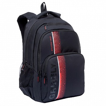 Рюкзак школьный GRIZZLY RU-934-5 /1 black/red