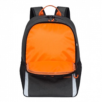 На картинке изображен Рюкзак школьный GRIZZLY RB-051-4 /3 grey Рюкзак школьный GRIZZLY RB-051-4 /3 grey