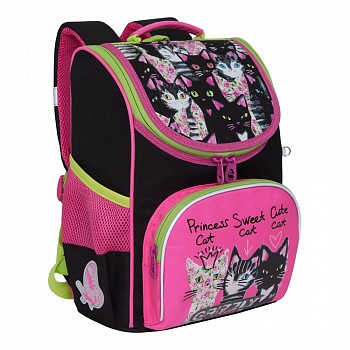 Рюкзак школьный GRIZZLY RAm-084-5 /1 black/pink