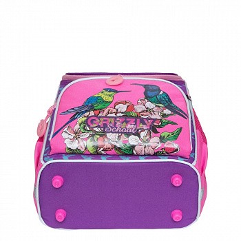 Рюкзак школьный GRIZZLY RAm-084-3 /2 purple/honeysuckle