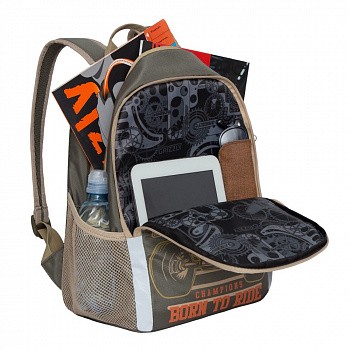 Рюкзак школьный GRIZZLY RB-051-1 /4 khaki