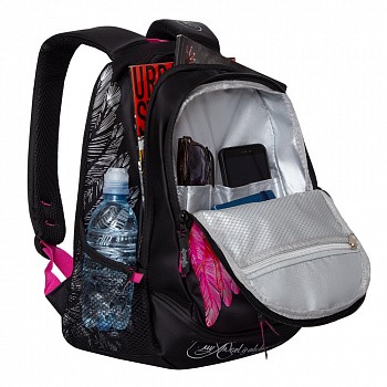 Рюкзак школьный GRIZZLY RD-837-3 /2 fuchsia