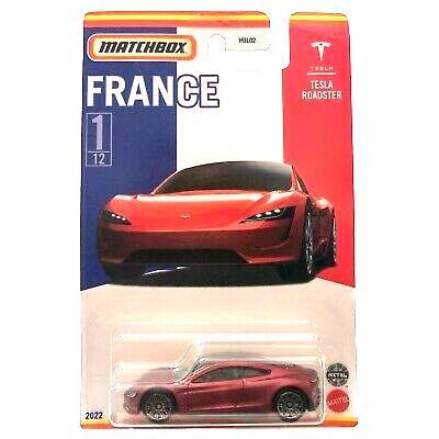 Машинка Matchbox France Tesla Roadster 1/12 (HBL02 HFH68) коллекция 2022