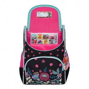 На картинке изображен Рюкзак школьный GRIZZLY RAm-084-2 /1 black Рюкзак школьный GRIZZLY RAm-084-2 /1 black