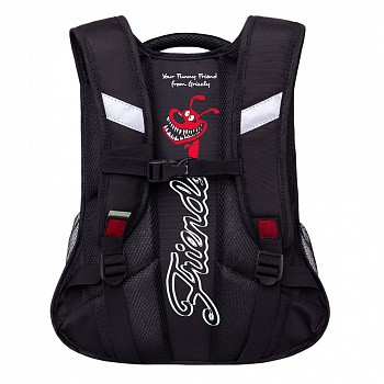 Рюкзак школьный GRIZZLY RB-050-4 /1 black/red