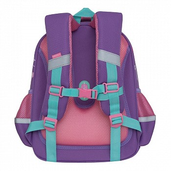 На картинке изображен Рюкзак школьный GRIZZLY RA-979-4 /1 lavender/pink Рюкзак школьный GRIZZLY RA-979-4 /1 lavender/pink