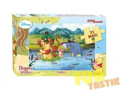 На картинке изображен Пазлы Step Puzzle 35 Disney Maxi "Медвежонок Винни" 91209 Пазлы Step Puzzle 35 Disney Maxi "Медвежонок Винни" 91209