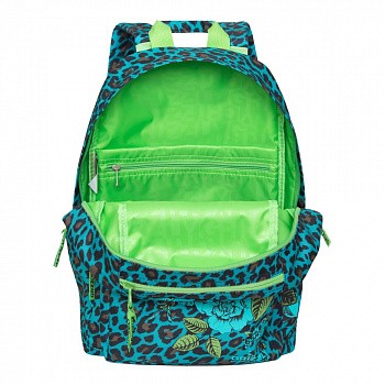 Рюкзак школьный GRIZZLY RD-830-1 /5 turquoise leopard