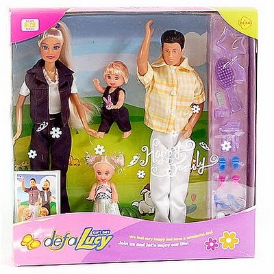 Игрушка Defa Набор из 4 кукол Счастливая семья 20973