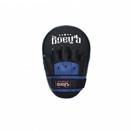 На картинке изображен Лапы боксерские прямые БОЕЦЪ 210 black/blue Лапы боксерские прямые БОЕЦЪ 210 black/blue