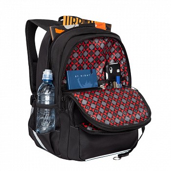 Рюкзак школьный GRIZZLY RB-962-2 /2 black/grey