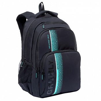 Рюкзак школьный GRIZZLY RU-934-5 /2 black/turquoise