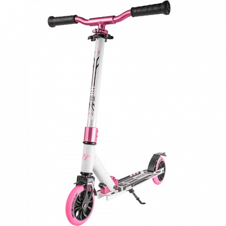 На картинке изображен Самокат складной Tech Team Jogger 145 2021 white/pink Самокат складной Tech Team Jogger 145 2021 white/pink