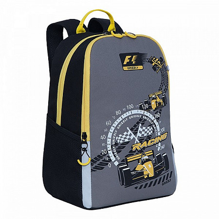 На картинке изображен Рюкзак школьный GRIZZLY RB-151-4 /3 yellow Рюкзак школьный GRIZZLY RB-151-4 /3 yellow