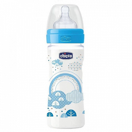 На картинке изображен Бутылочка Philips Avent Well-Being Boy 250 мл 00020623200050 Бутылочка Philips Avent Well-Being Boy 250 мл 00020623200050