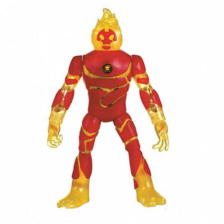 На картинке изображен Фигурка Ben10 Фигурка 16 см (свет, звук) , Человек-огонь 76601 Фигурка Ben10 Фигурка 16 см (свет, звук) , Человек-огонь 76601