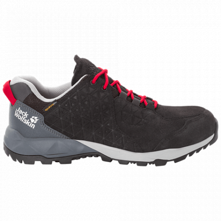 Полуботинки мужские Jack Wolfskin Cascade Hike Lt Texapore Low M black / red