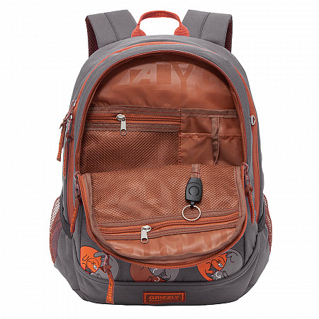 Рюкзак школьный GRIZZLY RD-041-3 /4 grey