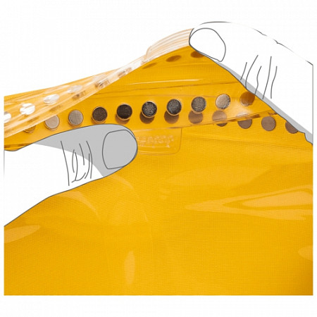 На картинке изображен Защитный чехол Jack Wolfskin Hermetic Pouch M burly yellow XT 8006541-3802 Защитный чехол Jack Wolfskin Hermetic Pouch M burly yellow XT 8006541-3802