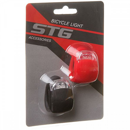 Набор силиконовых фонарей STG BC-RL8001 black/red Х95125