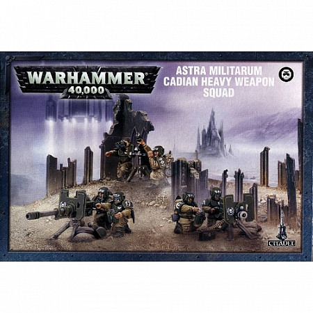 На картинке изображен Фигурки Games Workshop Warhammer: Cadian Heavy Weapon Squad 47-19 Фигурки Games Workshop Warhammer: Cadian Heavy Weapon Squad 47-19